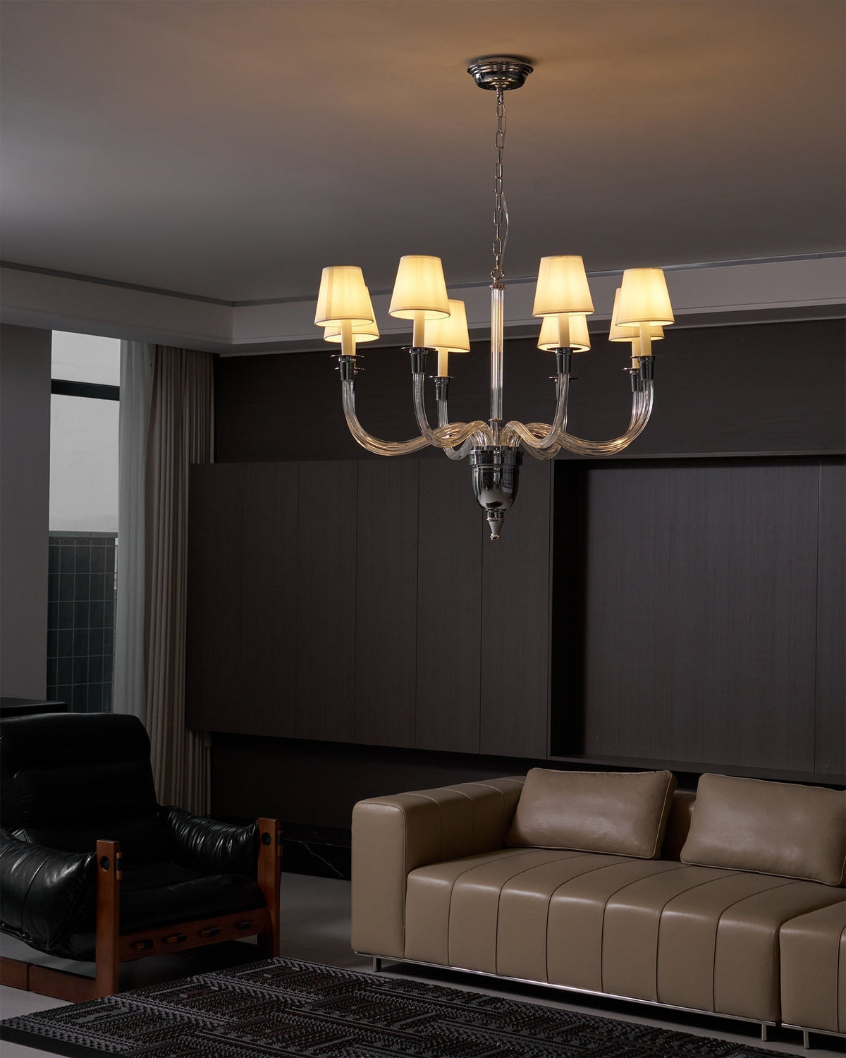 Syvinor Lustre Postmoderne Luxe Cristal Tissu - Neutralighting