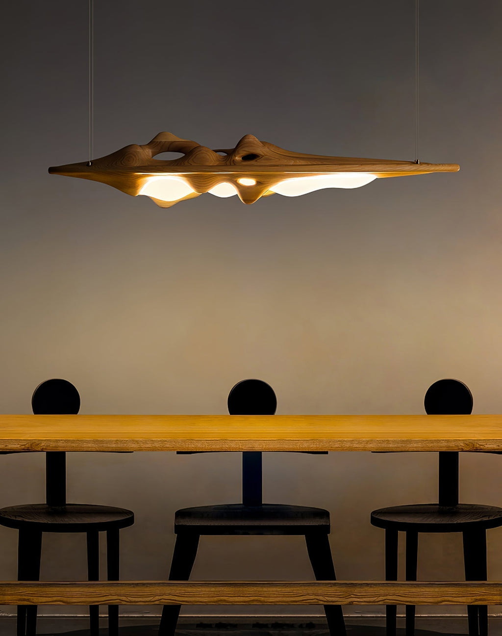 Ulsorira Lampe Suspendue en Bois Topographique - Neutralighting
