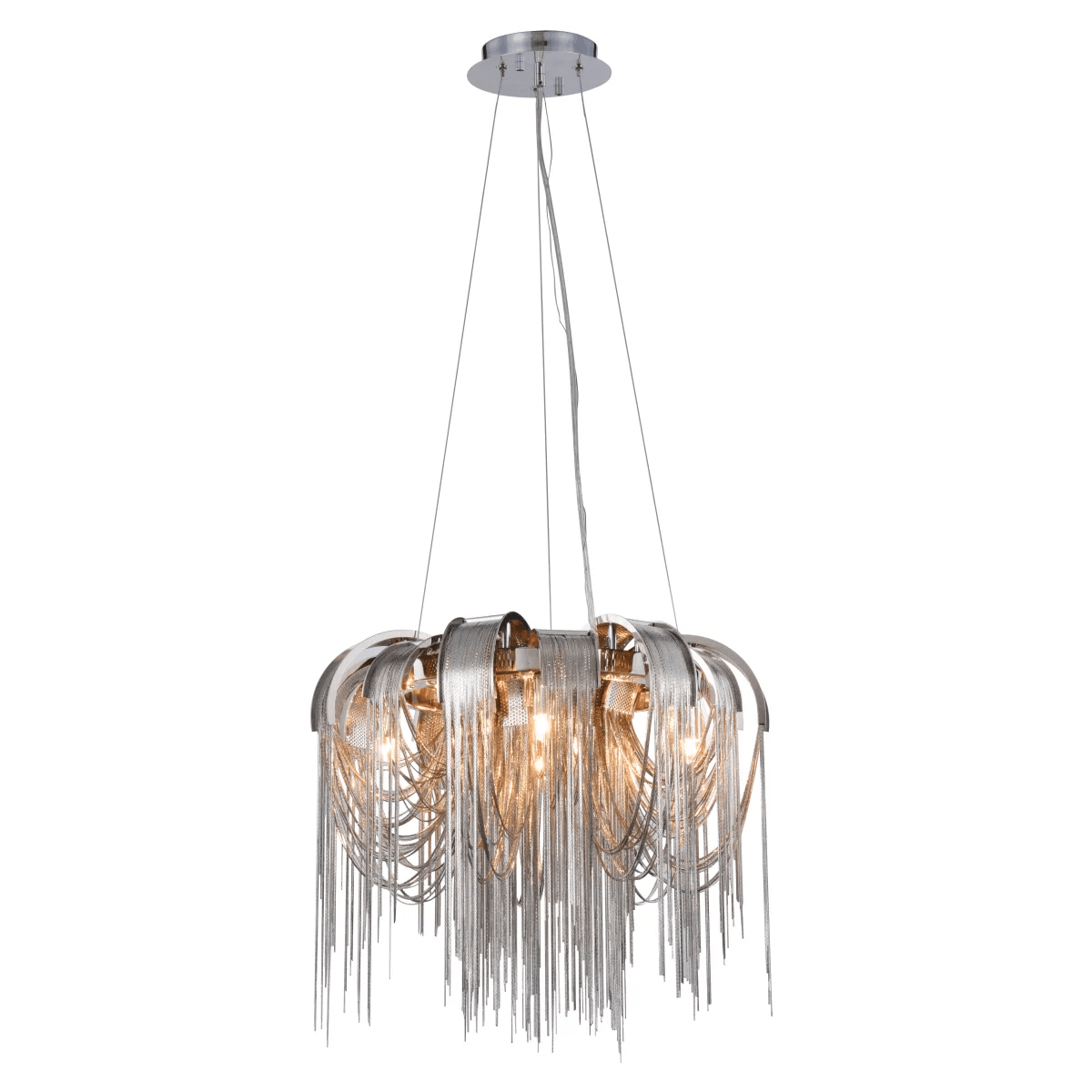 Lustra Lustre Superposé Chaîne Nickel Luxe - Neutralighting