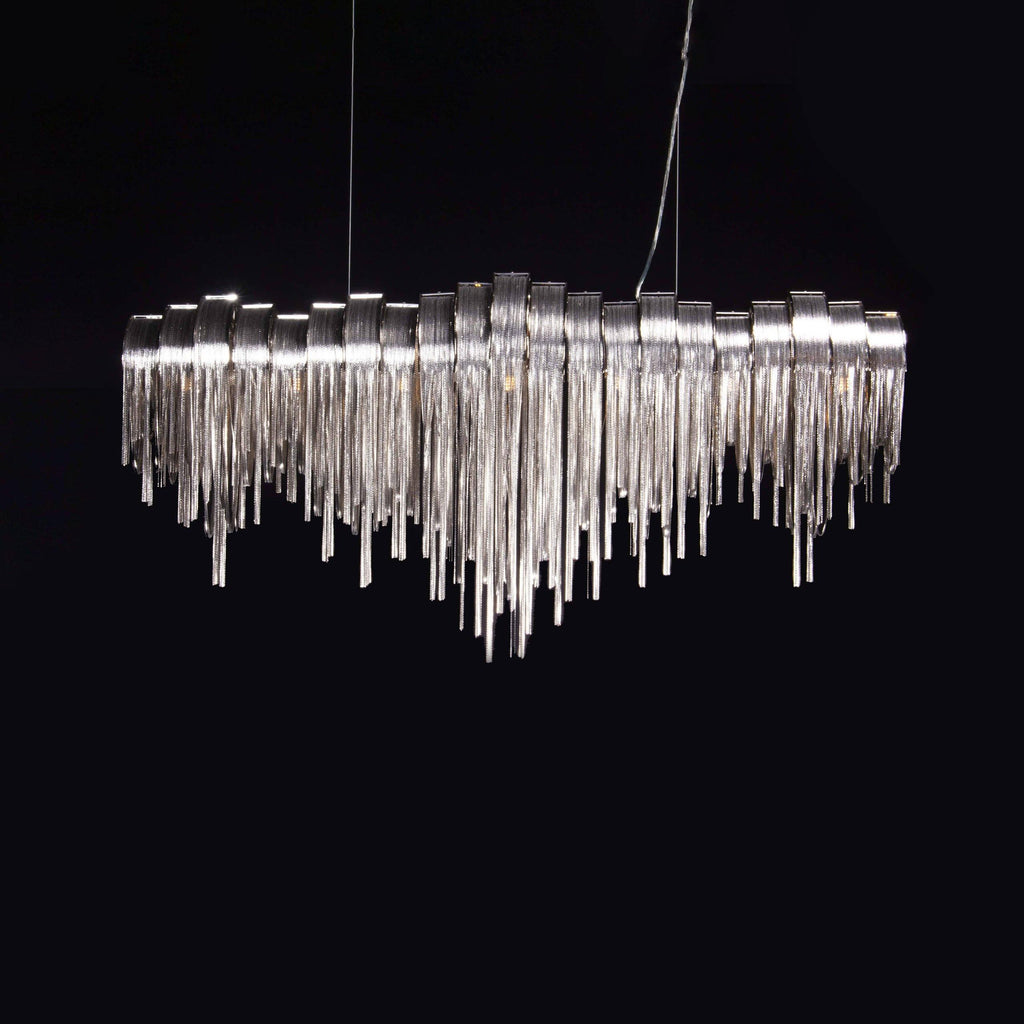 Lustra Lustre Superposé Chaîne Nickel Luxe - Neutralighting