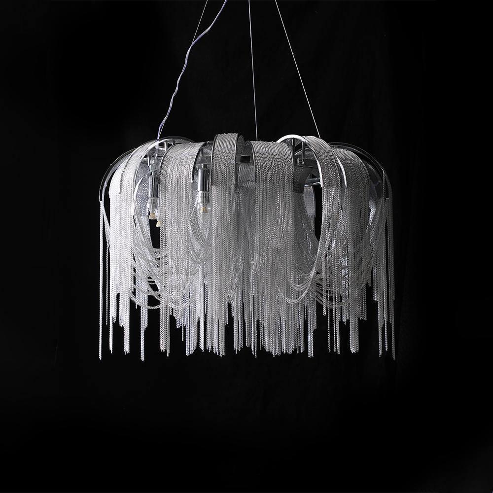 Lustra Lustre Superposé Chaîne Nickel Luxe - Neutralighting