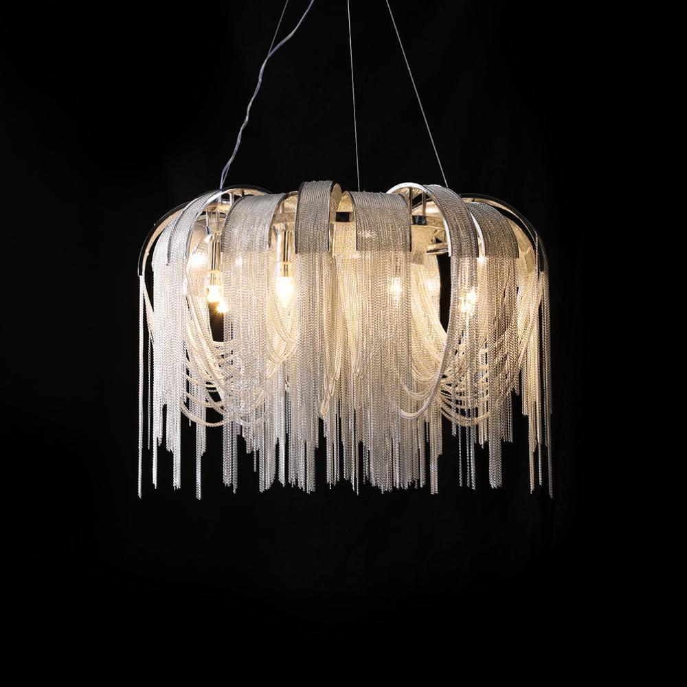 Lustra Lustre Superposé Chaîne Nickel Luxe - Neutralighting