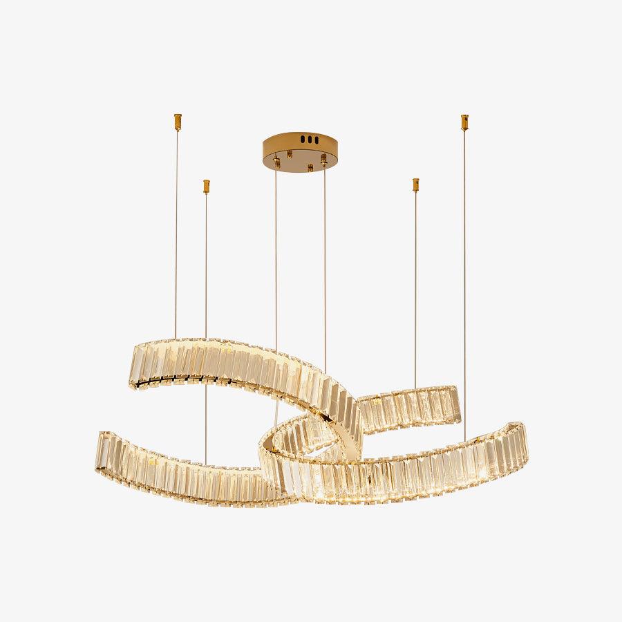 Lustra Chandelier Spiral en Cristal Doré Glam - Neutralighting