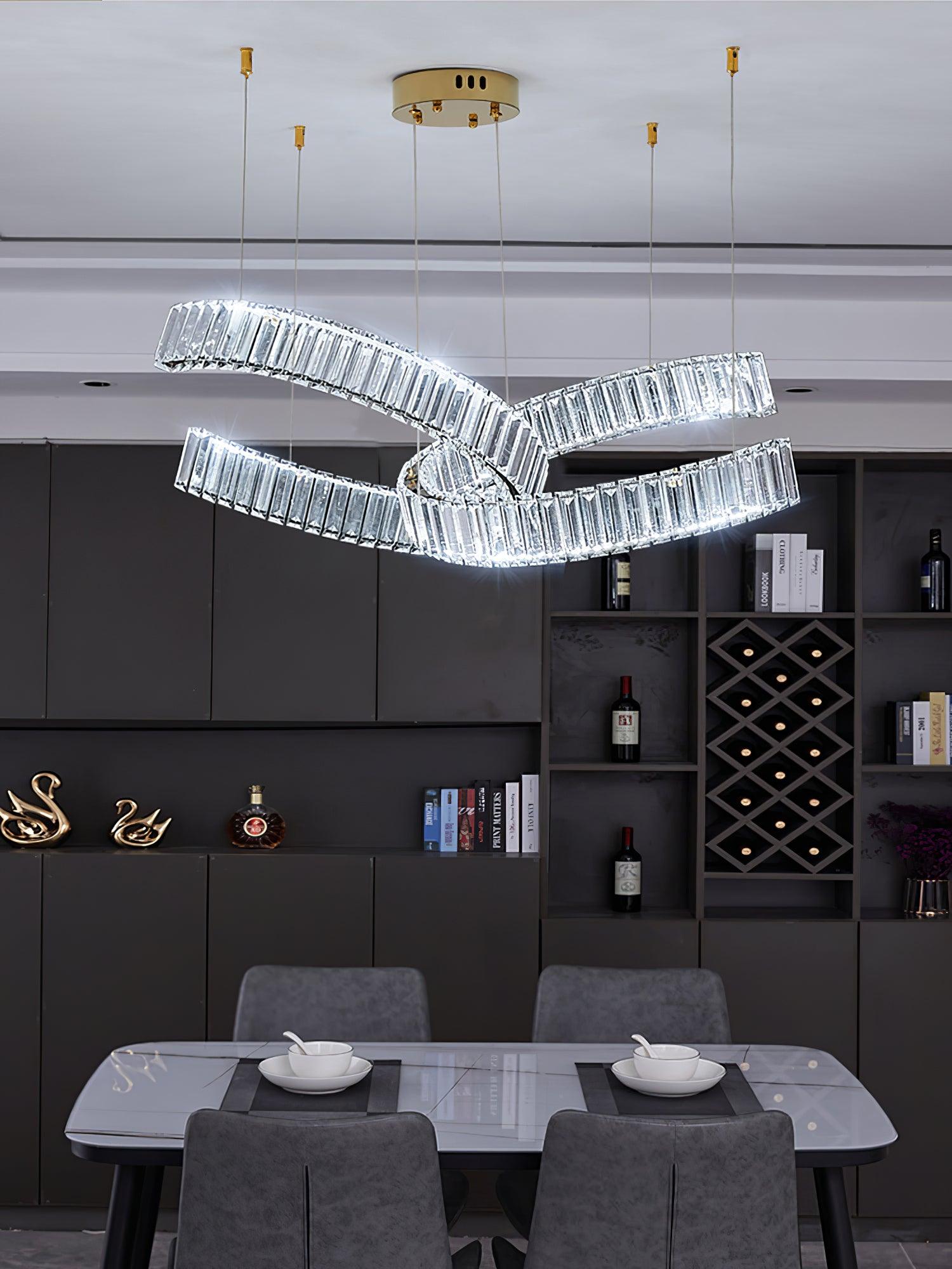 Lustra Chandelier Spiral en Cristal Doré Glam - Neutralighting