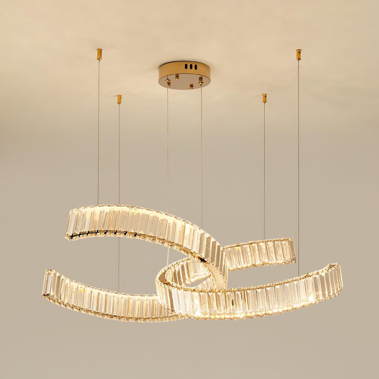Lustra Chandelier Spiral en Cristal Doré Glam - Neutralighting