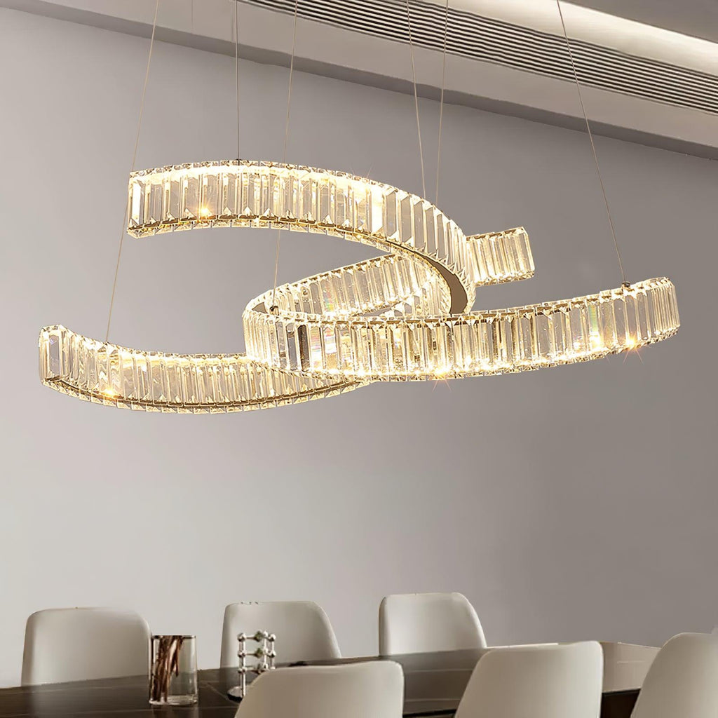 Lustra Chandelier Spiral en Cristal Doré Glam - Neutralighting