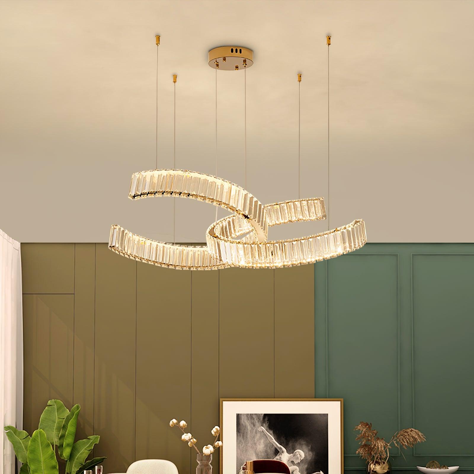 Lustra Chandelier Spiral en Cristal Doré Glam - Neutralighting