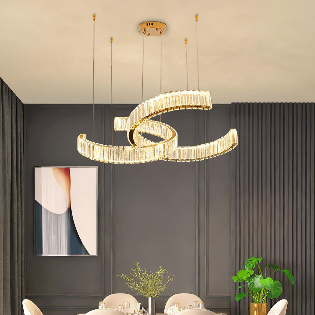 Lustra Chandelier Spiral en Cristal Doré Glam - Neutralighting