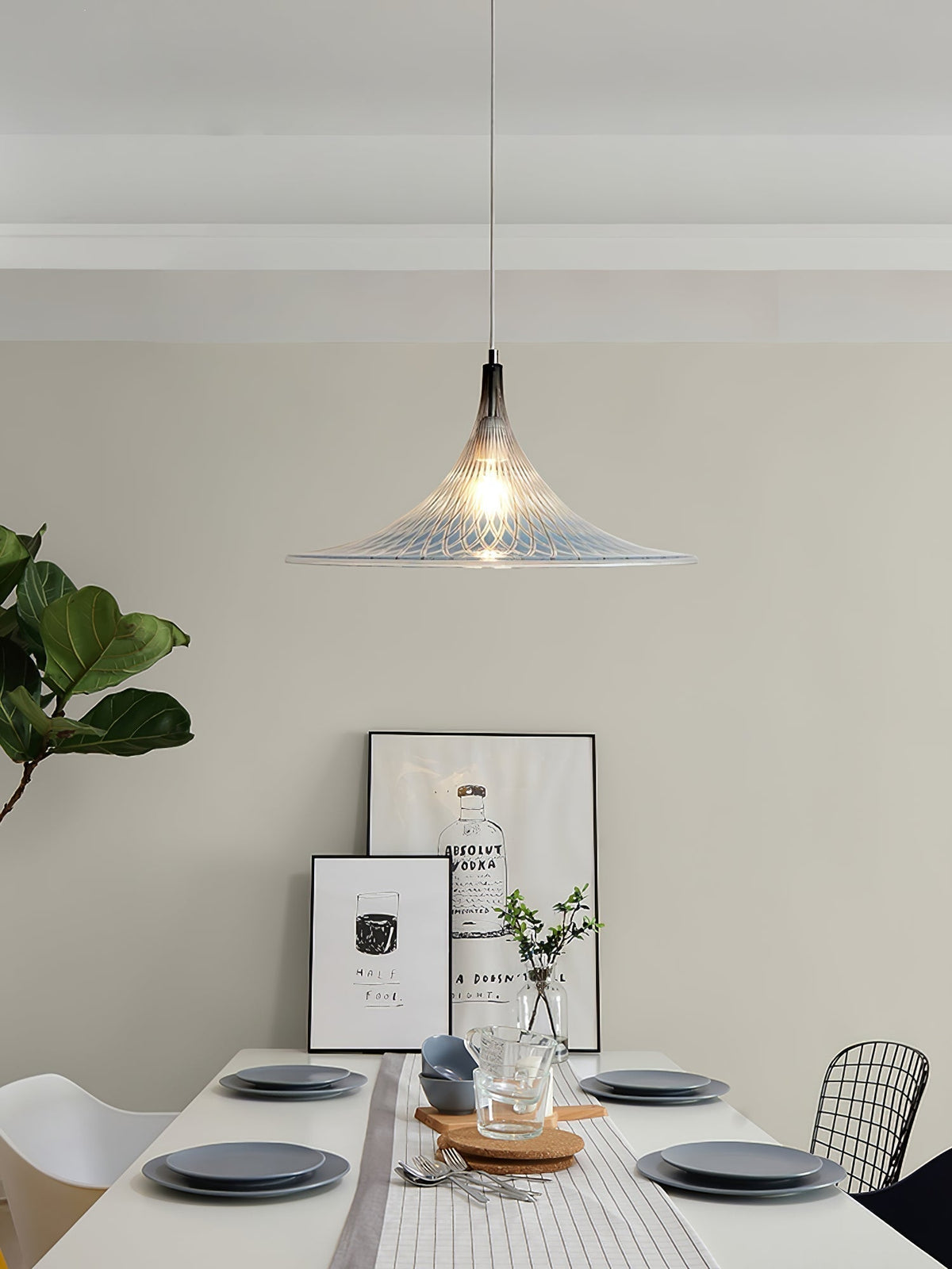 Calire Premium Nordic Art Pendentif Lumière - Neutralighting