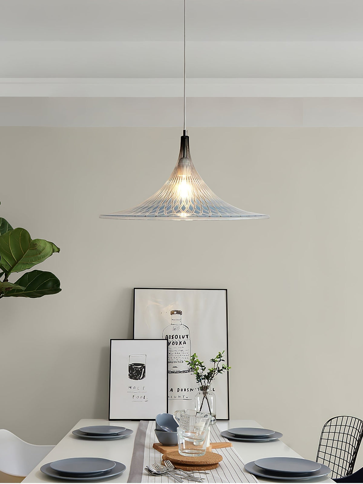 Calire Premium Nordic Art Pendentif Lumière - Neutralighting