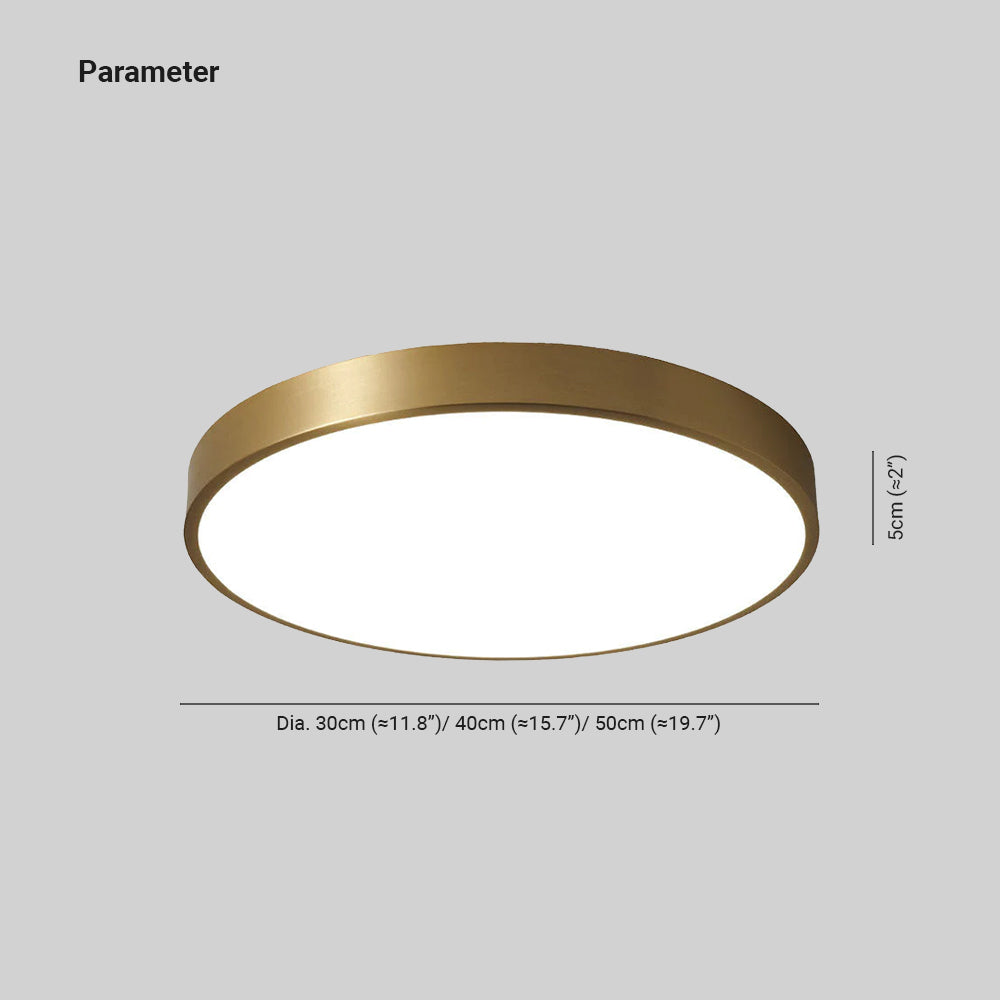 Rynn Plafonnier Rond Minimaliste. Métal/Acrylique. Salon - Neutralighting