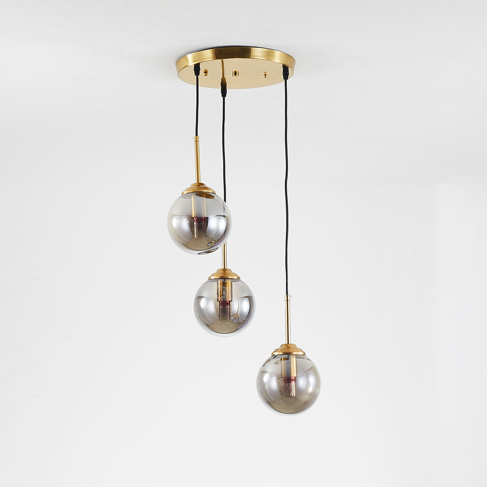 Narell Luminaires Suspension Verre Transparent Ambre - Neutralighting