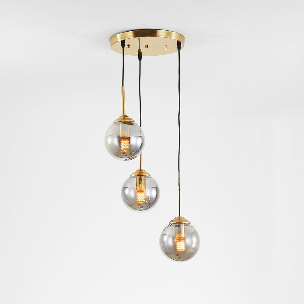 Narell Luminaires Suspension Verre Transparent Ambre - Neutralighting