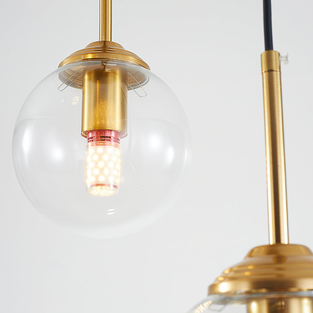 Narell Luminaires Suspension Verre Transparent Ambre - Neutralighting