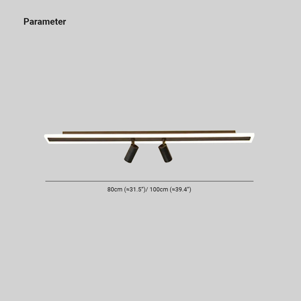 Aim Plafonnier Linéaire Minimaliste Métal/Acylique Noir Salle à Manger - Neutralighting