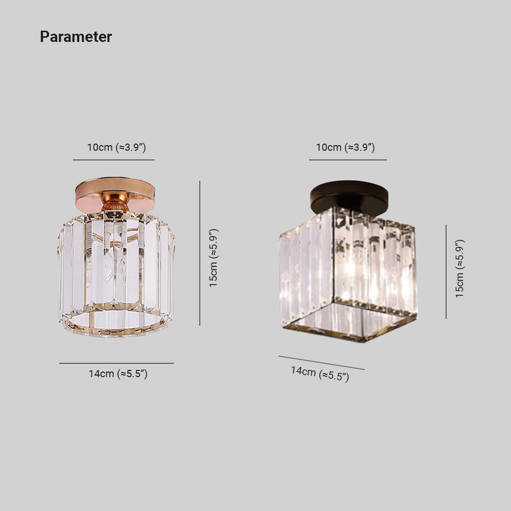 Stonel Plafonnier Carré/Rond Moderne.Cristal. Noir/Argent/Or. Salon - Neutralighting