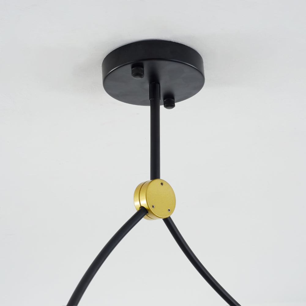 Valentina Plafonnier Linéaire Minimaliste, Metal, Or, Salon - Neutralighting