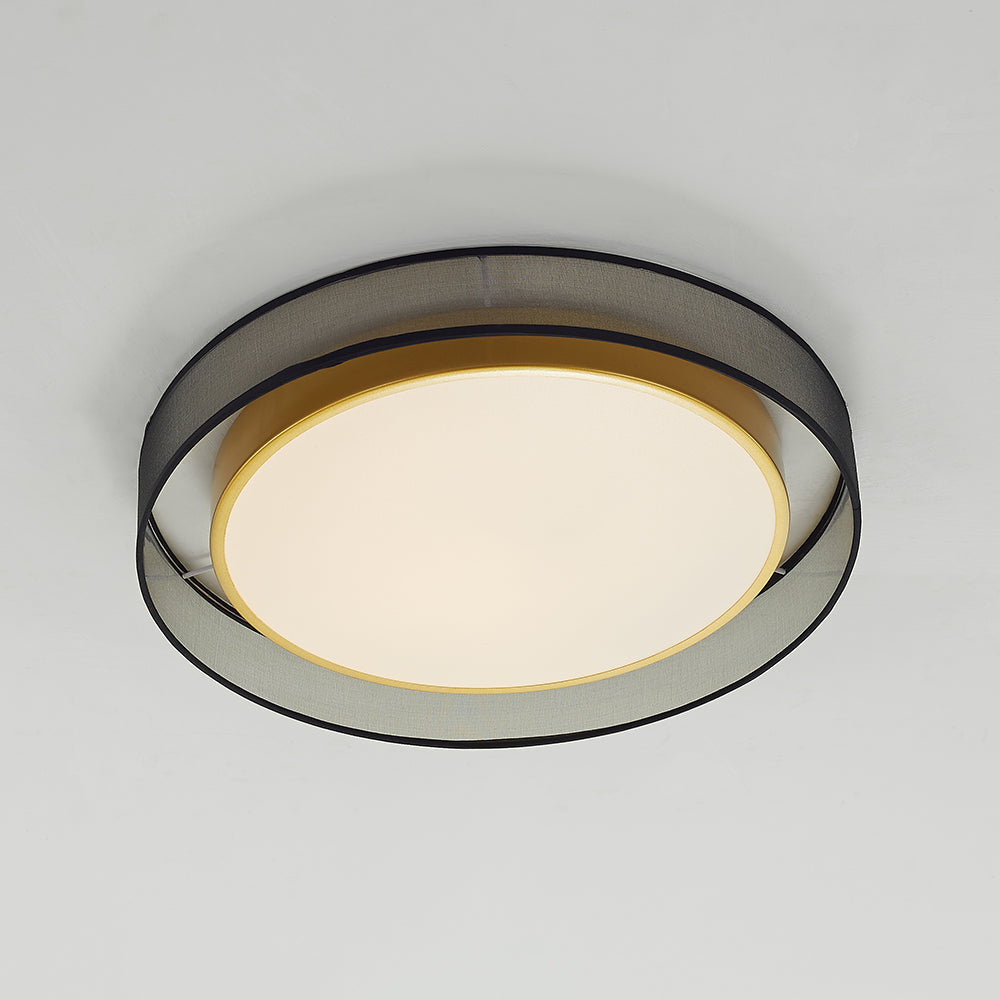 Arisha Plafonnier Rond Moderne, Métal/Acrylique, Doré, Salon - Neutralighting