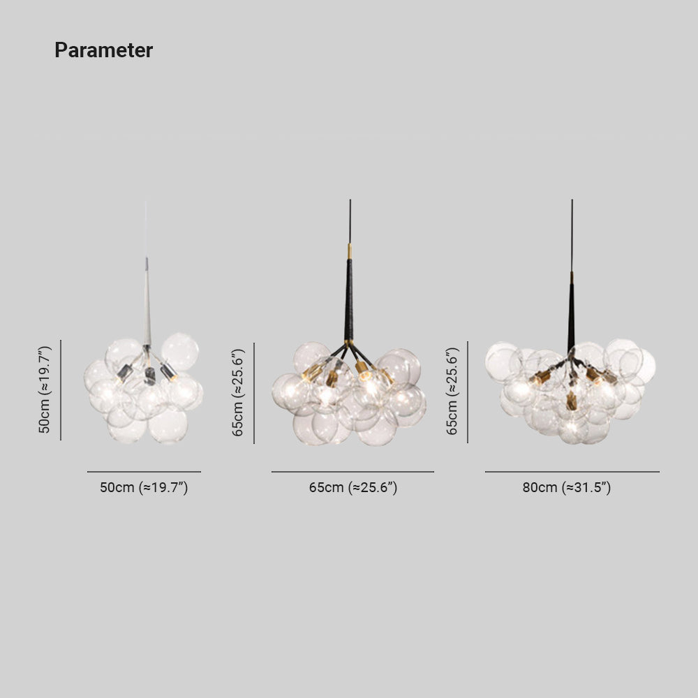 Valentina Lustre Sphère Nordique, Verre/Métal, Blanc/Doré/Noir, Salon - Neutralighting