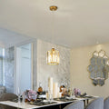 Vina Suspension Ronde/Carré Nordique. Métal/Verre. Noir/Or. Salon/Bar - Neutralighting
