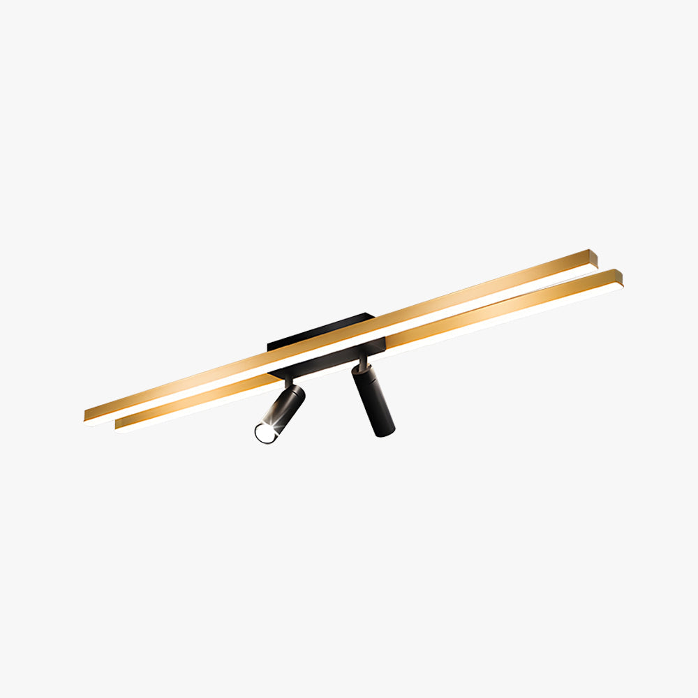Aim Plafonnier Cylindre Moderne, Métal/Gel de Silice, Doré, Salle à Manger - Neutralighting