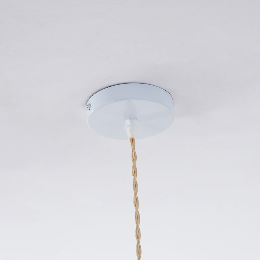 Ritta Twine Suspension Ronde Naturelle, Métal/Rotin, Marron/Beige, Cuisine/Bureau - Neutralighting