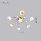 Moderne Plafonnier Boule Moderne, Verre/Métal, Doré, Salon - Neutralighting