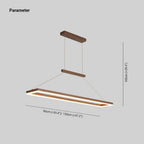Ray Suspension Rectangulaire Contemporaine, Metal, Café/Or, Chambre - Neutralighting