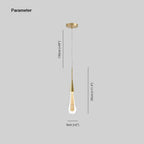 Oleia Suspension Goutte Design Doré Salon - Neutralighting