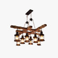 Epoch Industriel LED Classique Lustre Bois Métal Verre Salon/Bar - Neutralighting