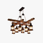 Epoch Industriel LED Classique Lustre Bois Métal Verre Salon/Bar - Neutralighting