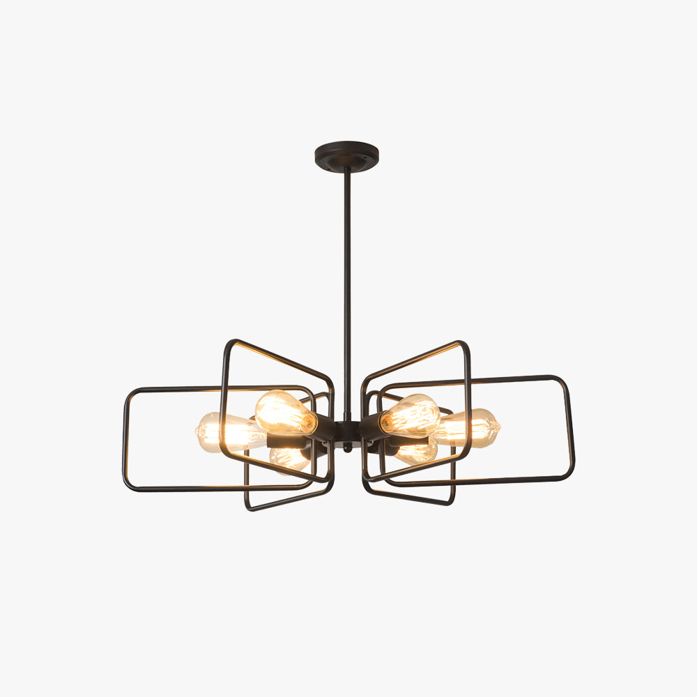 Silva Industriel LED Suspension Noir Métal Salon/Chambre À Coucher - Neutralighting