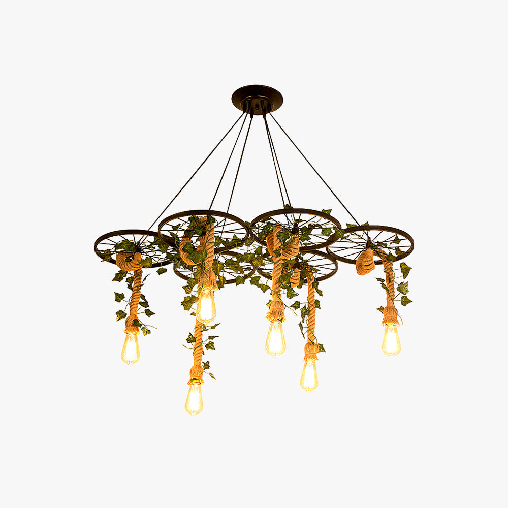 Arisha Industriel LED Lustre Noir Métal Saule Bar/Salon - Neutralighting