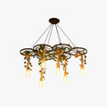Arisha Industriel LED Lustre Noir Métal Saule Bar/Salon - Neutralighting