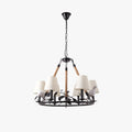 Epoch Vintage LED Lustre Noir Métal Tissu Salon/Chambre À Coucher - Neutralighting