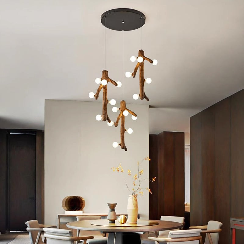 Epoch Nordique LED Lustre Bois Salon/Salle À Manger/Chambre À Coucher - Neutralighting