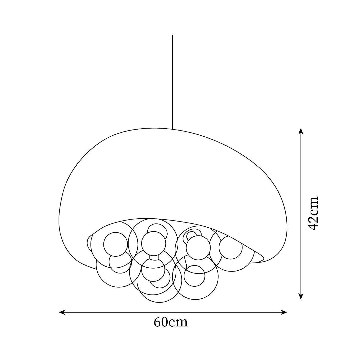 Khmara Bola Lampe Suspendue Bulle Organique - Neutralighting