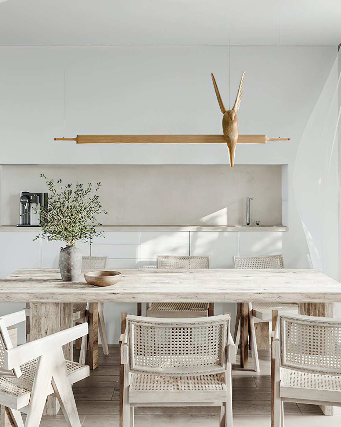 Varinisra Sculptural Oak Pendant Light - Neutralighting