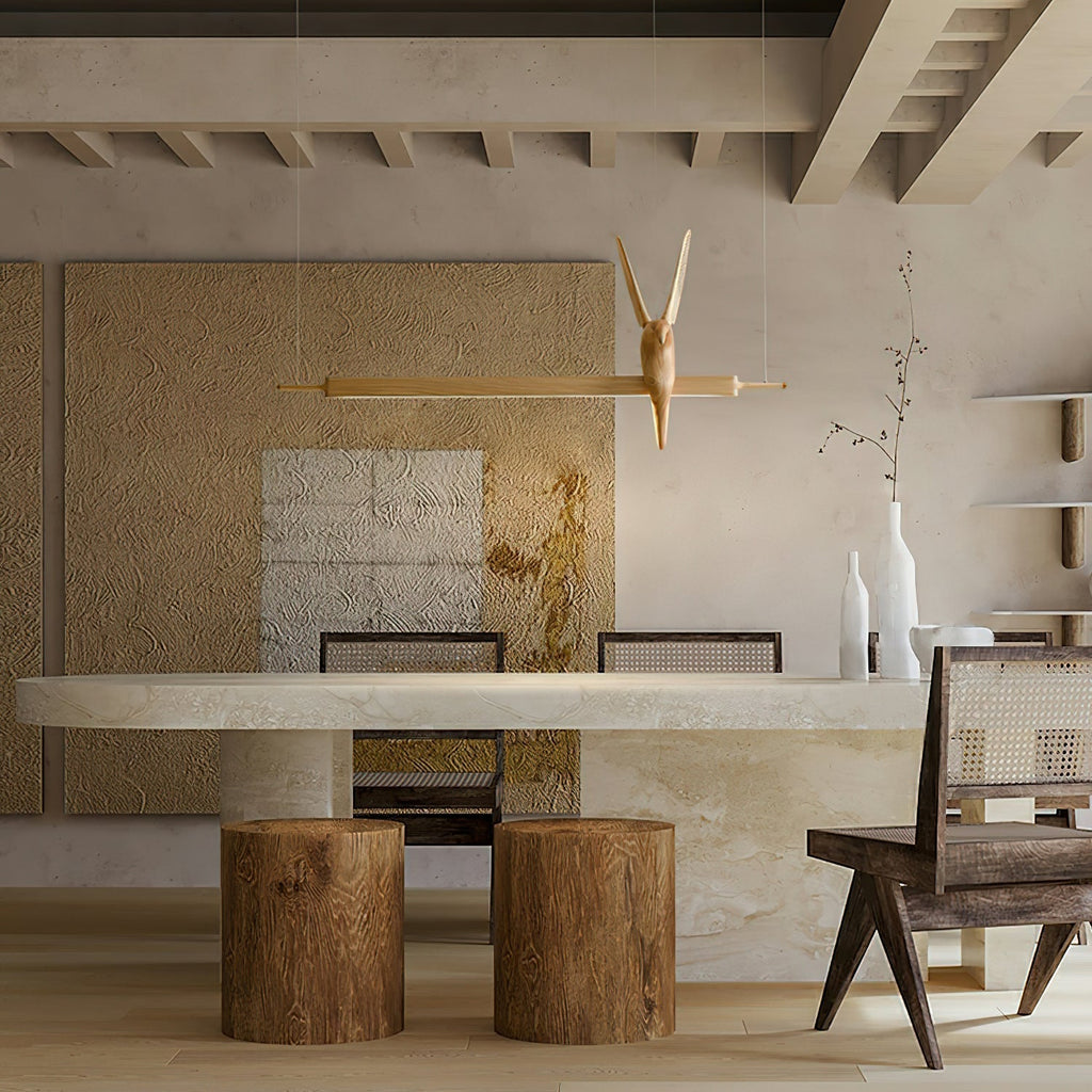 Varinisra Sculptural Oak Pendant Light - Neutralighting
