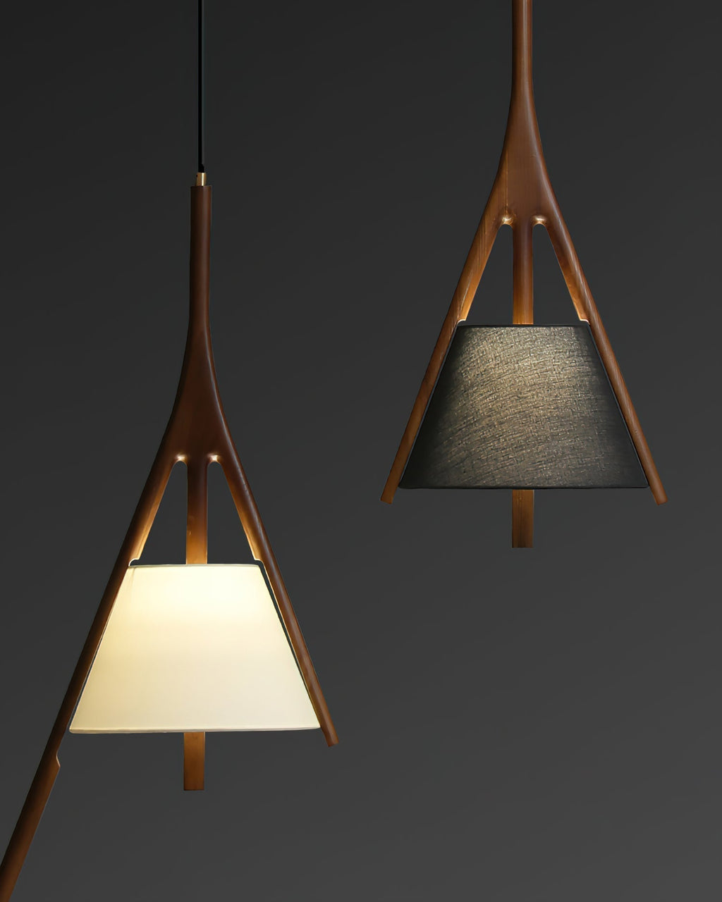 Zovenarae Triangulaire Bois Pendentif Lumière - Neutralighting