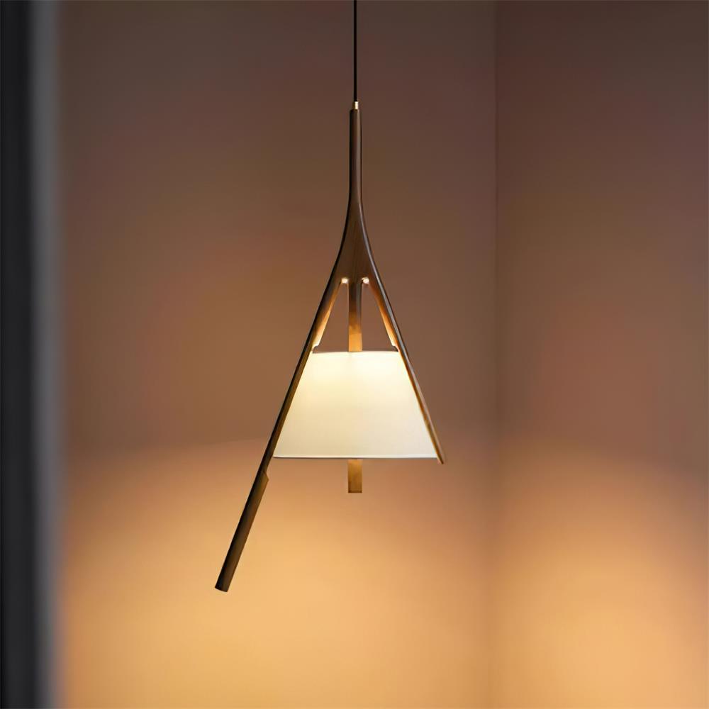 Zovenarae Triangulaire Bois Pendentif Lumière - Neutralighting