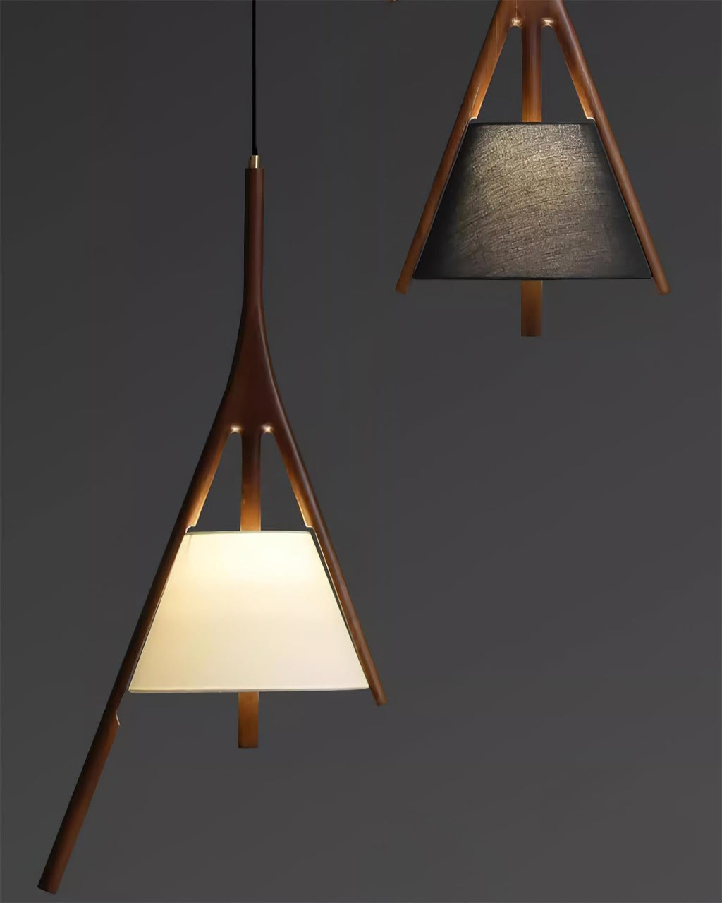 Zovenarae Triangulaire Bois Pendentif Lumière - Neutralighting
