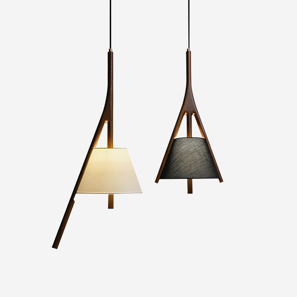 Zovenarae Triangulaire Bois Pendentif Lumière - Neutralighting