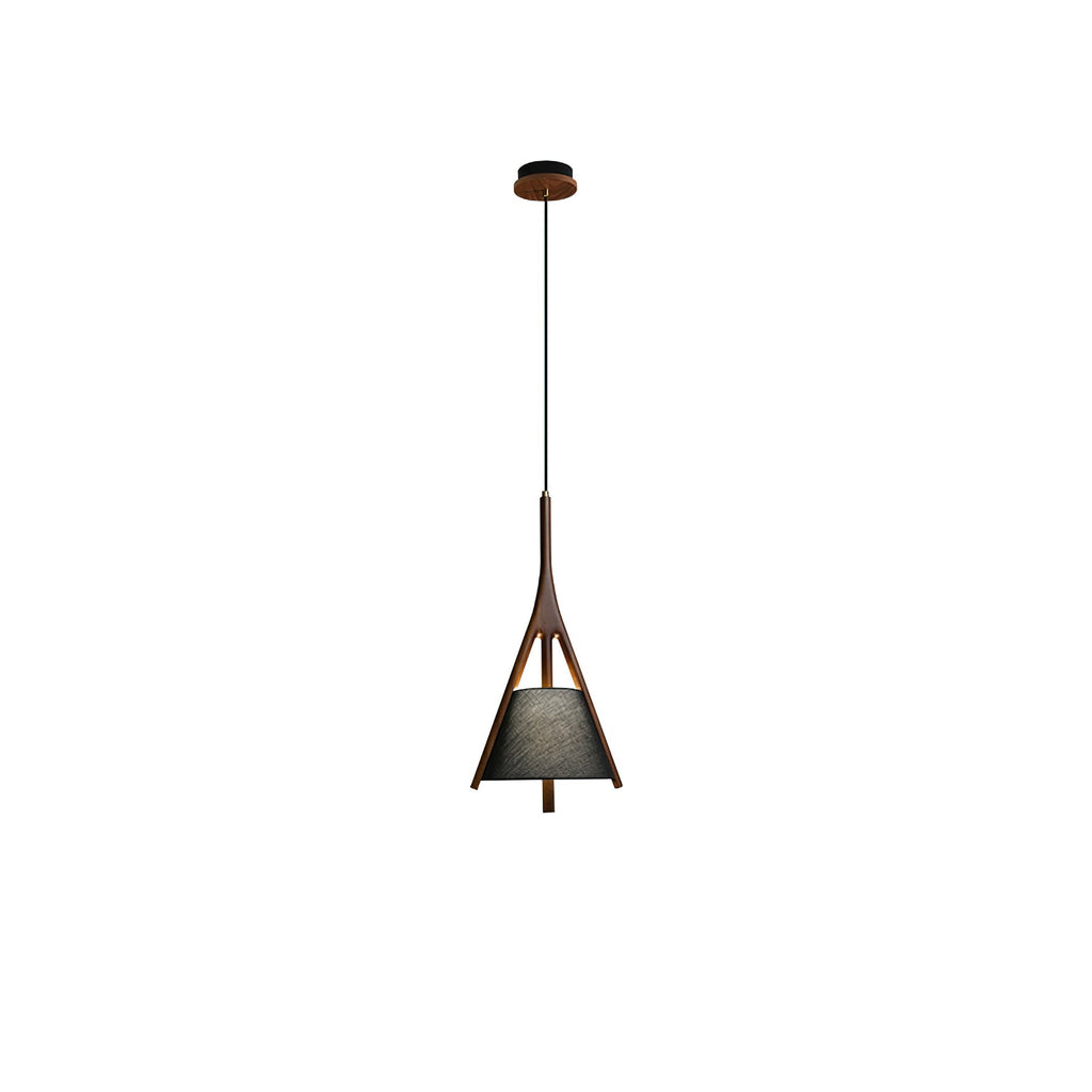 Zovenarae Triangulaire Bois Pendentif Lumière - Neutralighting