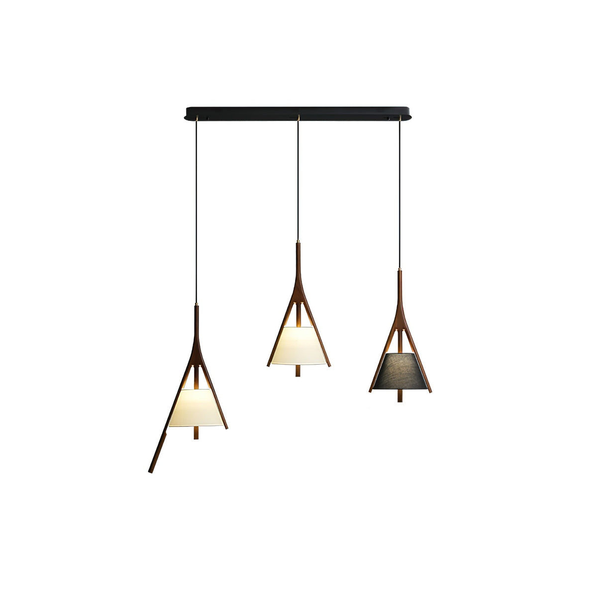 Zovenarae Triangulaire Bois Pendentif Lumière - Neutralighting