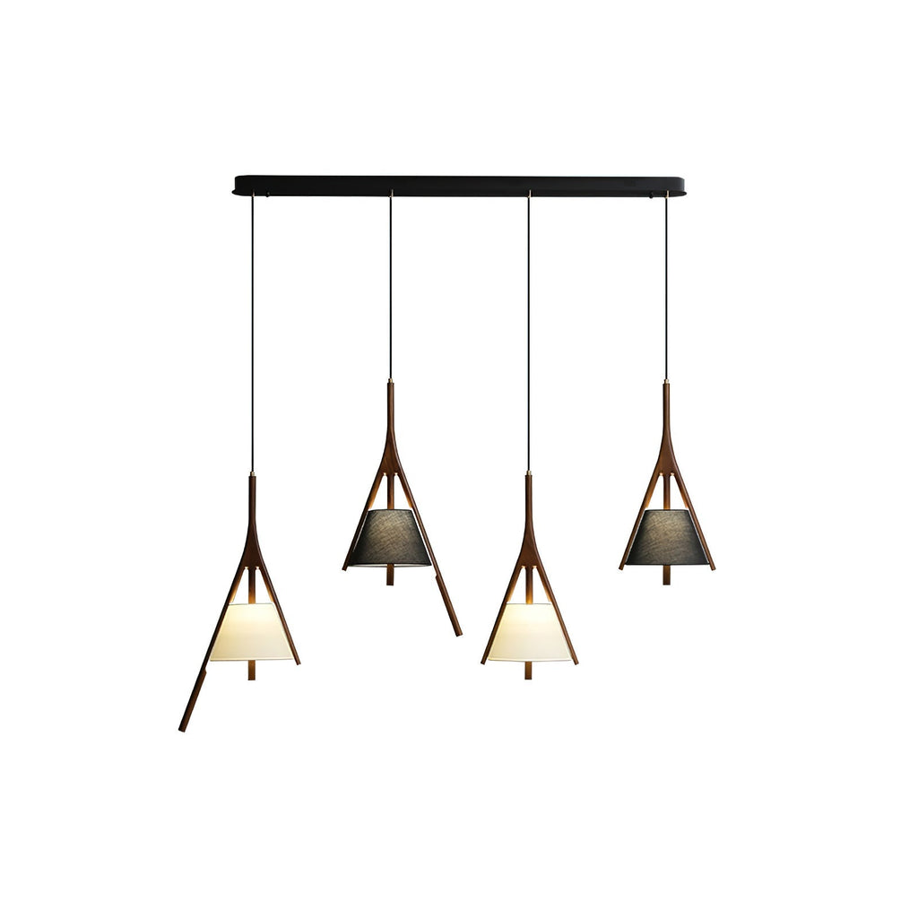 Zovenarae Triangulaire Bois Pendentif Lumière - Neutralighting