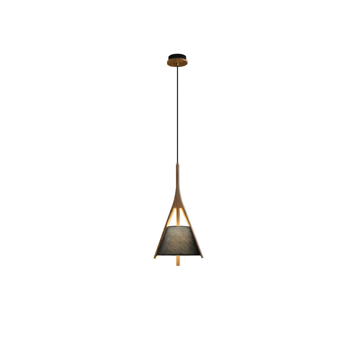 Zovenarae Triangulaire Bois Pendentif Lumière - Neutralighting