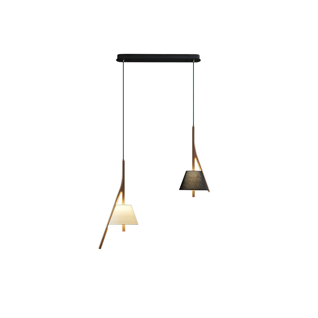 Zovenarae Triangulaire Bois Pendentif Lumière - Neutralighting