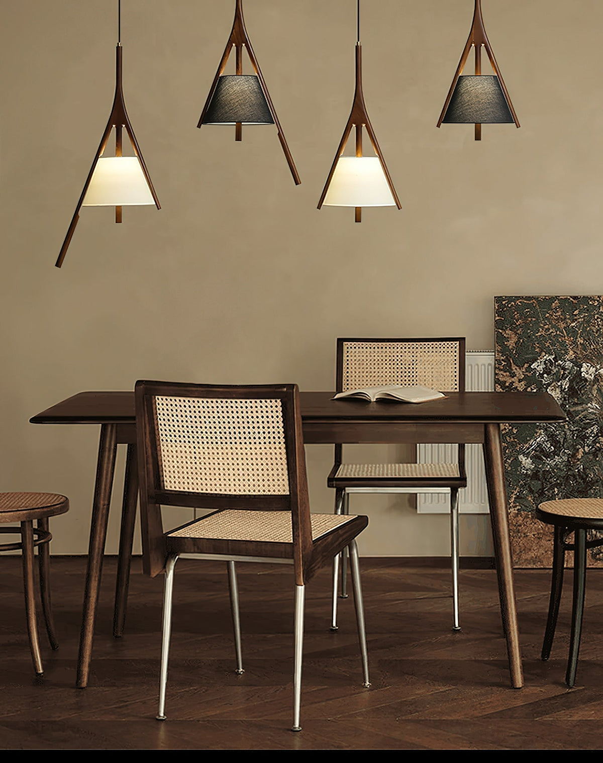Zovenarae Triangulaire Bois Pendentif Lumière - Neutralighting