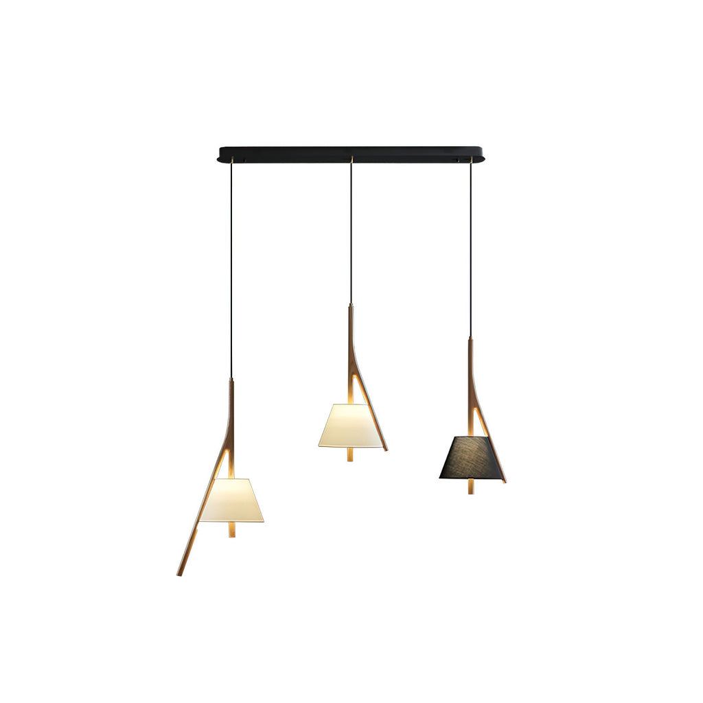 Zovenarae Triangulaire Bois Pendentif Lumière - Neutralighting